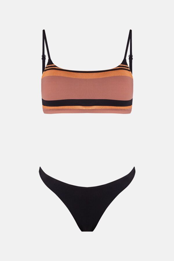 Ayyıldız 4623 Siyah Kahverengi Bikini Takımı - 4