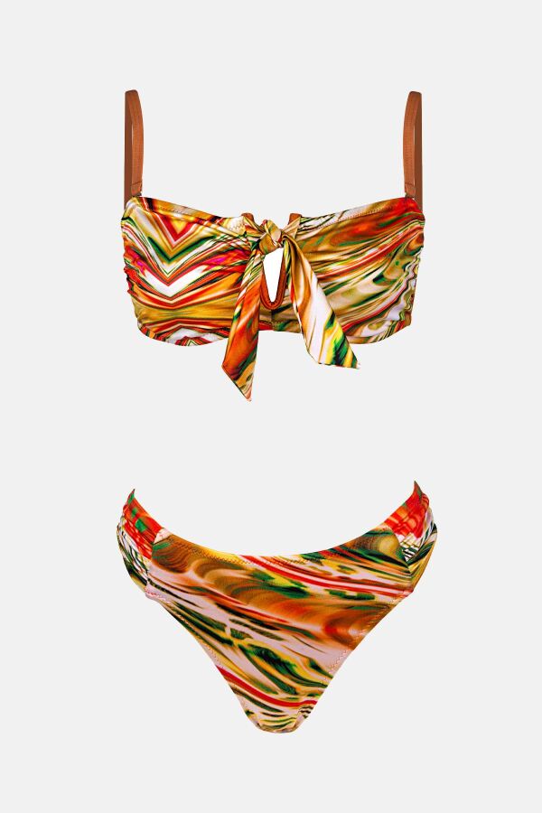 Ayyıldız 4624 Turuncu Kapsız Toparlayıcı Bikini Takımı - 5