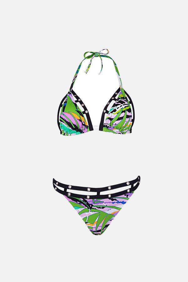 Ayyıldız 4625 Yeşil Desenli Bikini Takımı - 5