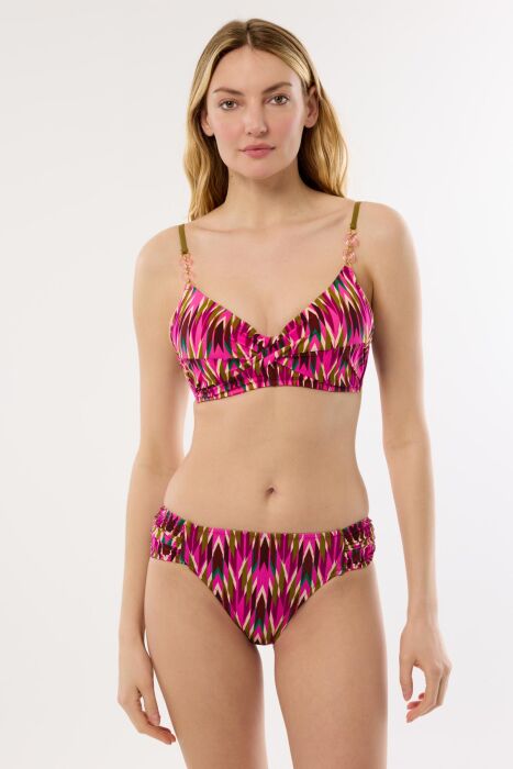 Ayyıldız 4627 Fuşya Balenli Toparlayıcı Bikini Takımı - 2