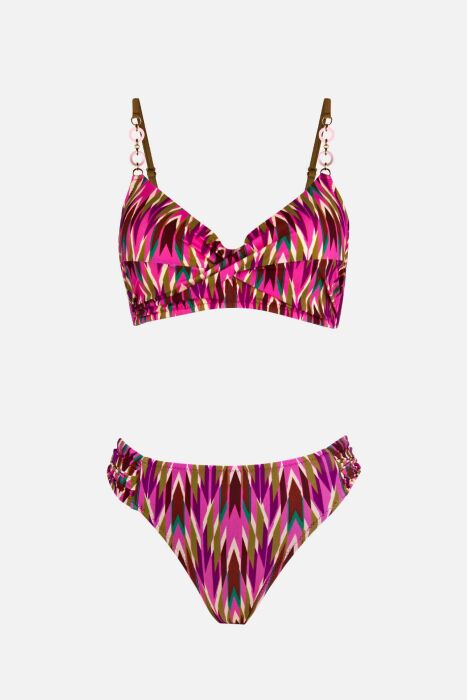 Ayyıldız 4627 Fuşya Balenli Toparlayıcı Bikini Takımı - 6