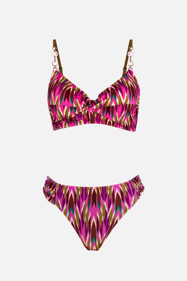 Ayyıldız 4627 Fuşya Balenli Toparlayıcı Bikini Takımı - 6