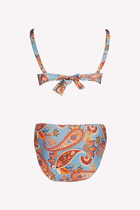 Ayyıldız 4627 Mavi Turuncu Balenli Toparlayıcı Bikini Takımı - 3