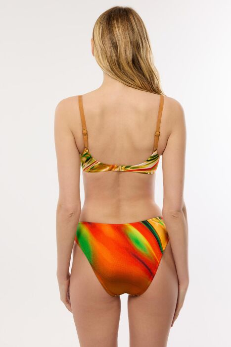 Ayyıldız 4628 Turuncu Desenli Bikini Takımı - 2