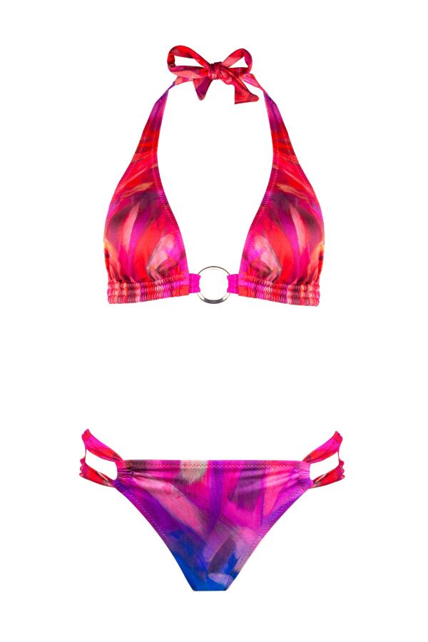 Ayyıldız 4630 Mor Fuşya Desenli Bikini Takımı - 4