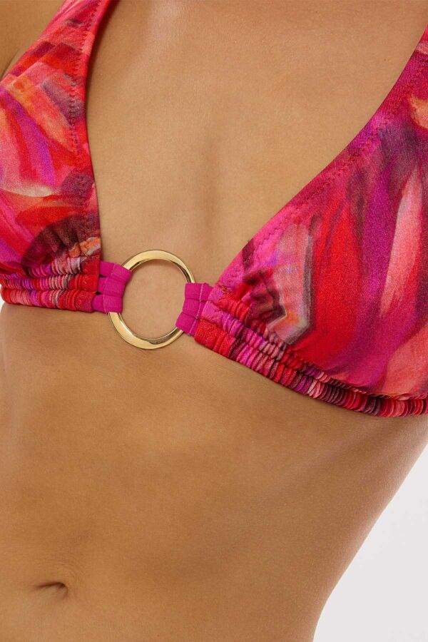 Ayyıldız 4630 Mor Fuşya Desenli Bikini Takımı - 2