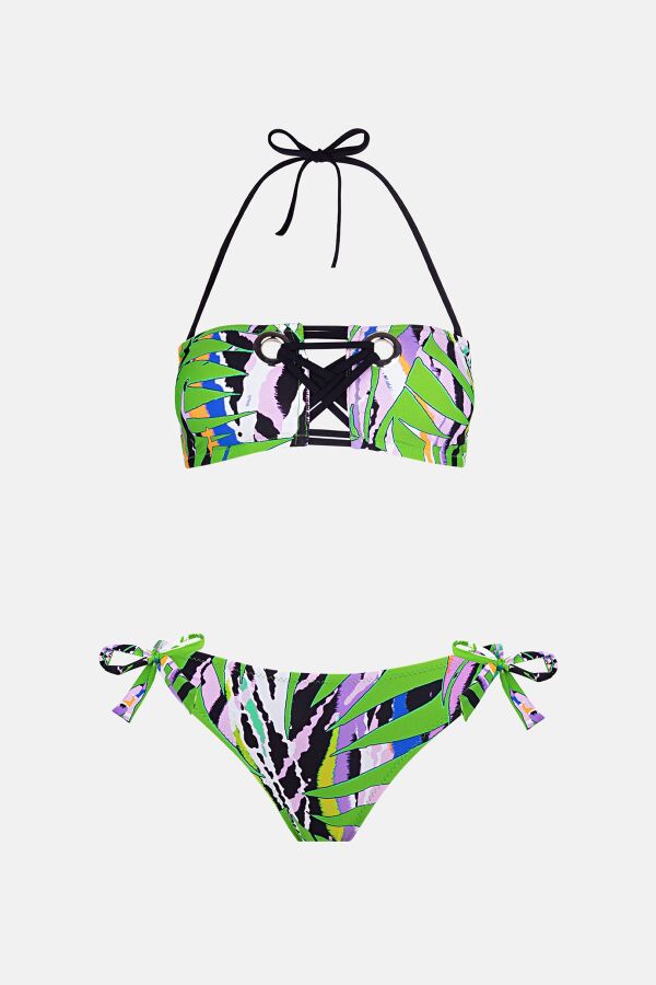 Ayyıldız 4633 Yeşil Straplez Bikini Takımı - 6