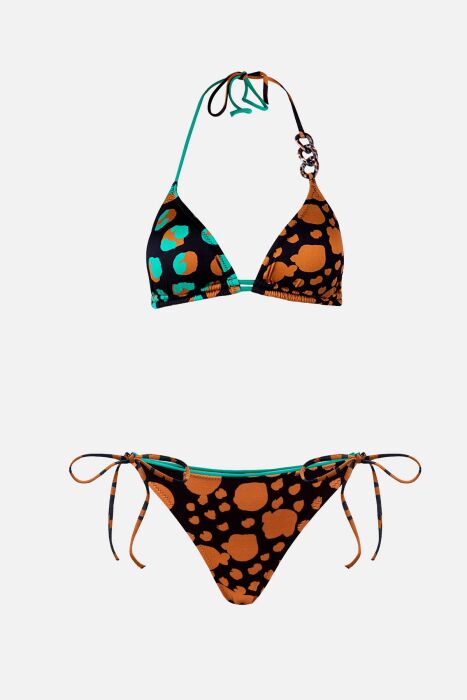 Ayyıldız 4634 Kahve Desenli Bikini Takımı - 4