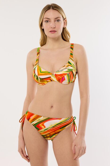 Ayyıldız 4639 Turuncu Toparlayıcı Bikini Takımı - 1