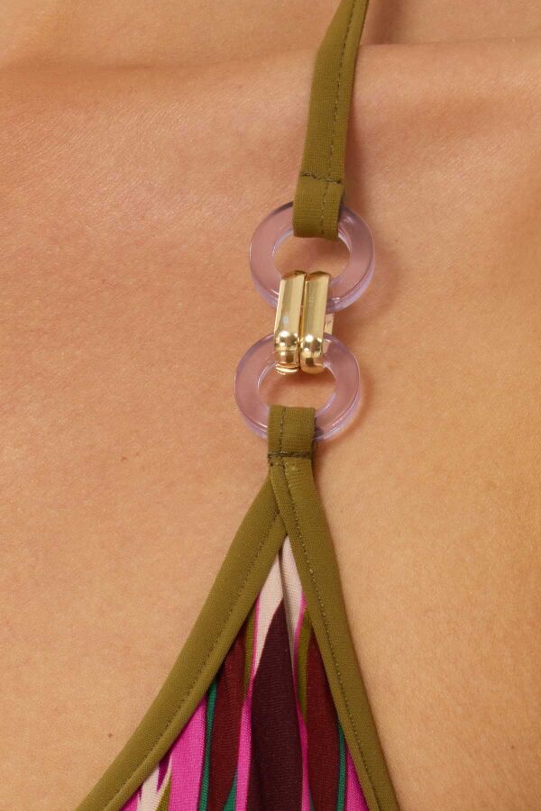 Ayyıldız 4643 Fuşya Desenli Bikini Takımı - 3