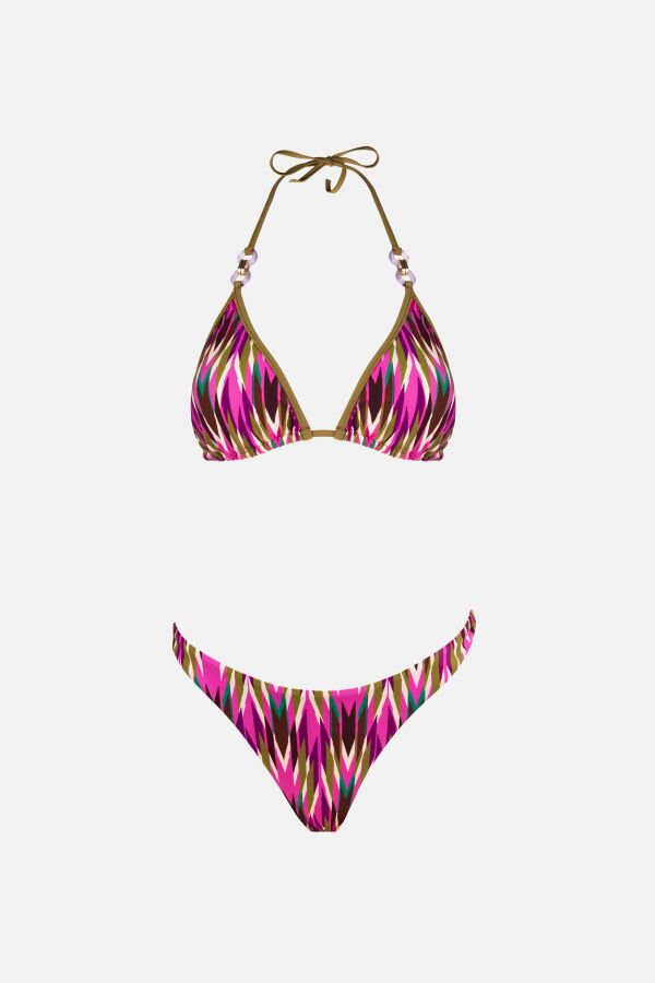 Ayyıldız 4643 Fuşya Desenli Bikini Takımı - 4