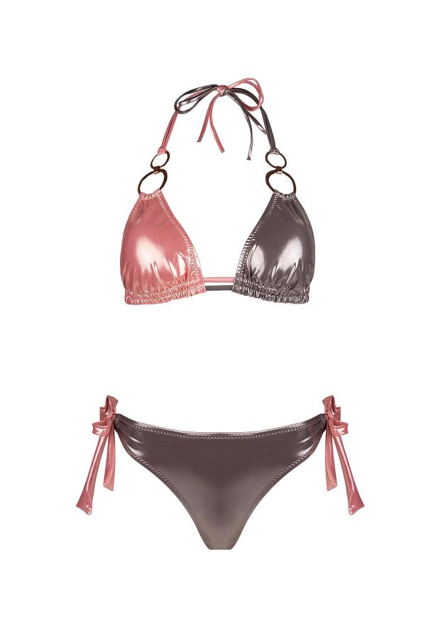 Ayyıldız 4647 Parlak Pudra Üçgen Bikini Takımı - 4