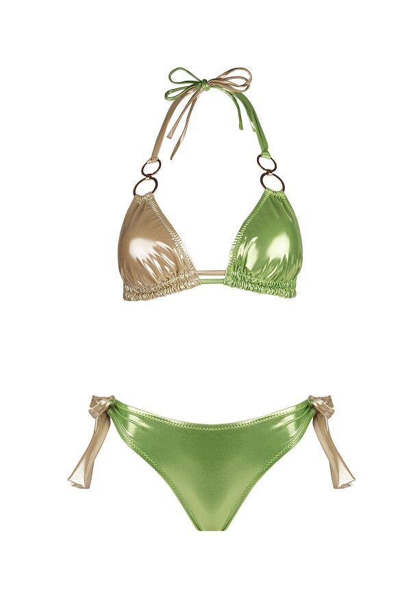 Ayyıldız 4647 Parlak Yeşil Üçgen Bikini Takımı - 4