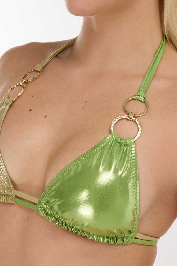Ayyıldız 4647 Parlak Yeşil Üçgen Bikini Takımı - 2