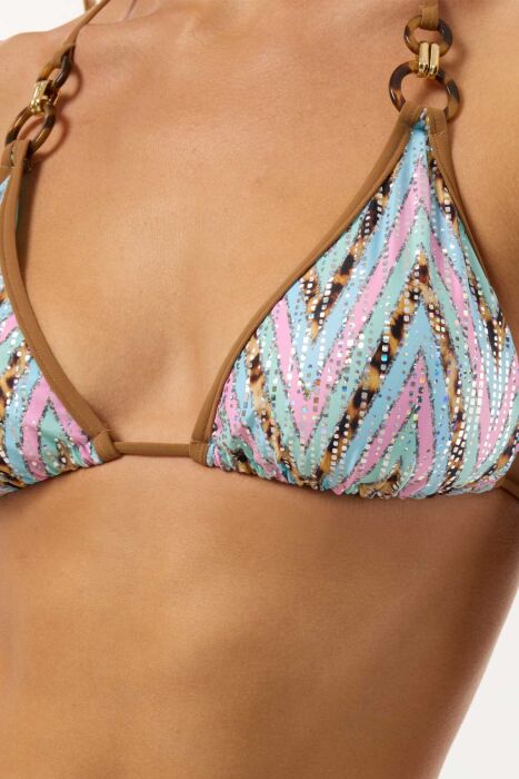 Ayyıldız 4651 Pembe Simli Bikini Takımı - 2