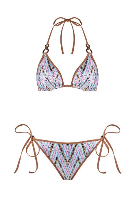 Ayyıldız 4651 Pembe Simli Bikini Takımı - 5