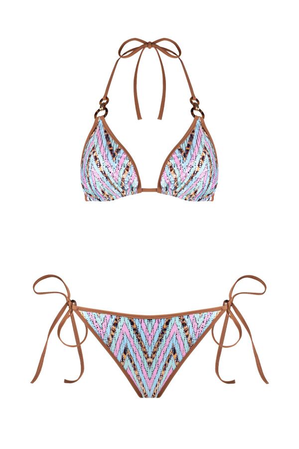 Ayyıldız 4651 Pembe Simli Bikini Takımı - 5