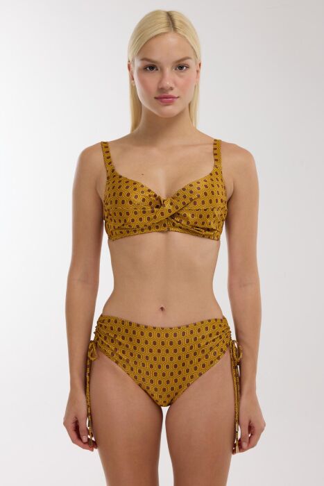 Ayyıldız 5605 Gold Simli Toparlayıcı Bikini Takımı - 1