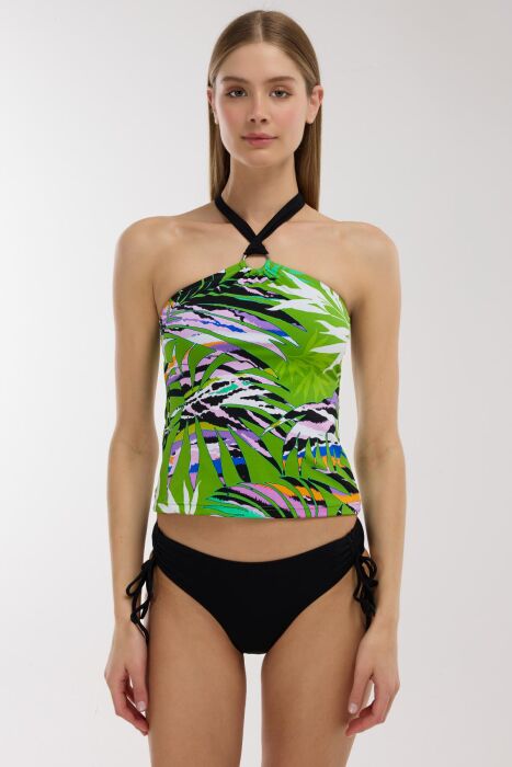 Ayyıldız 4667 Yeşil Desenli Tankini - 1