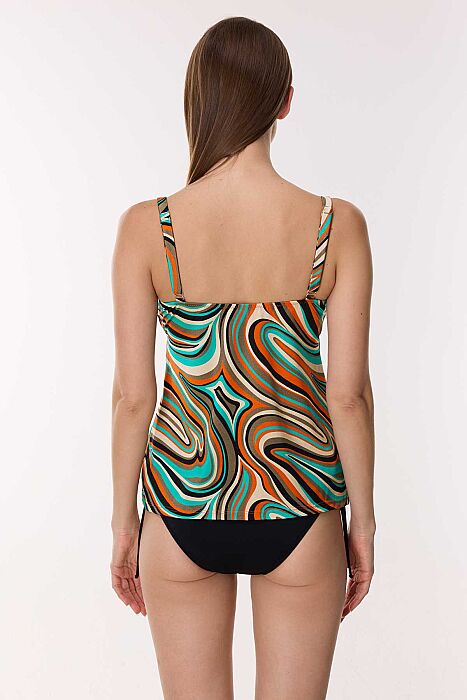 Ayyıldız 4671 Yeşil Desenli Tankini - 3