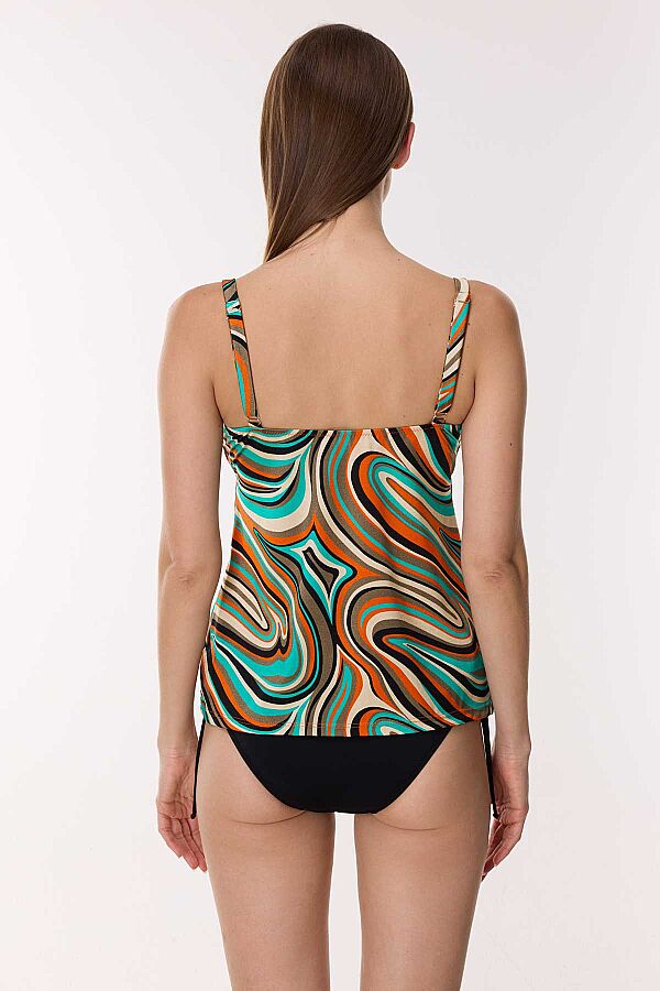 Ayyıldız 4671 Yeşil Desenli Tankini - 3