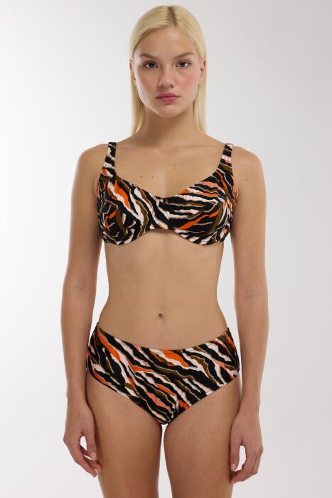 Ayyıldız 4674 Kahverengi Büyük Beden Bikini Takımı - 1