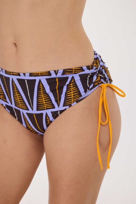 Ayyıldız 4676 Kahve Mor Bralet Yüksek Bel Bikini Takımı - 2