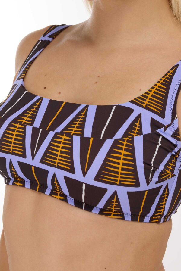 Ayyıldız 4676 Kahve Mor Desenli Bikini Takımı - 3