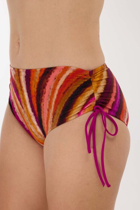 Ayyıldız 4676 Turuncu Mor Bralet Yüksek Bel Bikini Takımı - 3