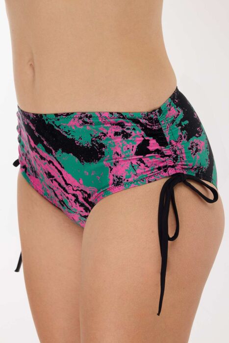Ayyıldız 4676 Yeşil Pembe Bralet Yüksek Bel Bikini Takımı - AYYILDIZ (1)