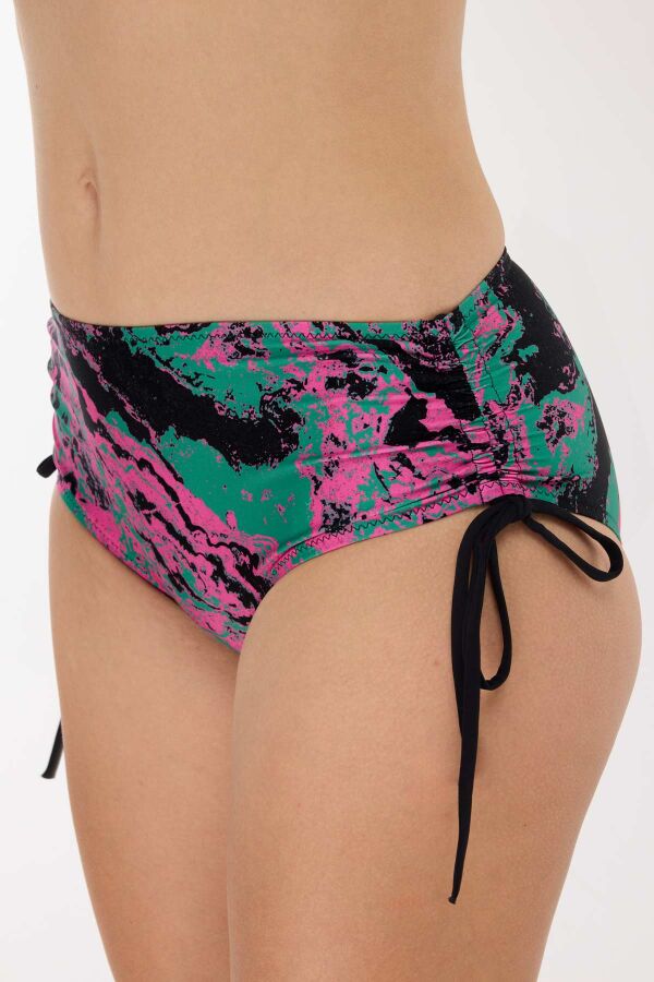 Ayyıldız 4676 Yeşil Pembe Bralet Yüksek Bel Bikini Takımı - 2