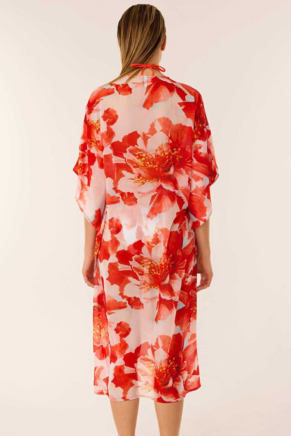 Ayyıldız 4800 Koral Desenli Plaj Elbisesi - 2