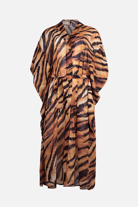 Ayyıldız 4800 Kaplan Desenli Plaj Elbisesi - AYYILDIZ