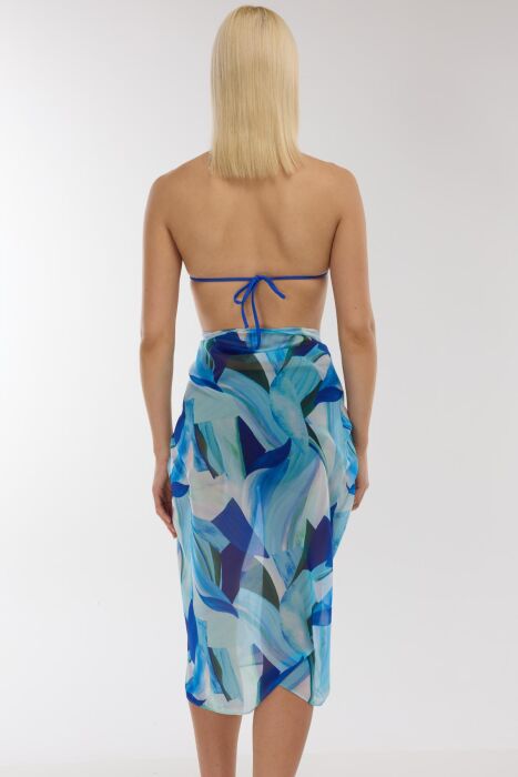 Ayyıldız 4804 Mavi Desenli Pareo - 3