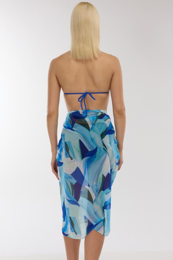 Ayyıldız 4804 Mavi Desenli Pareo - 3