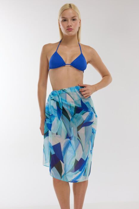 Ayyıldız 4804 Mavi Desenli Pareo - 1