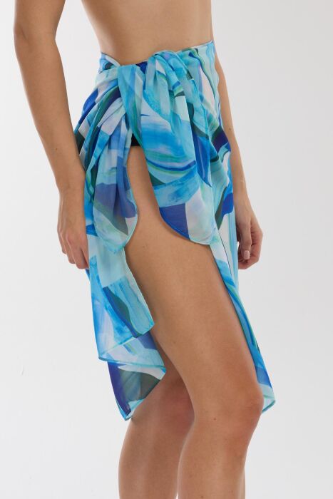 Ayyıldız 4804 Mavi Desenli Pareo - 2