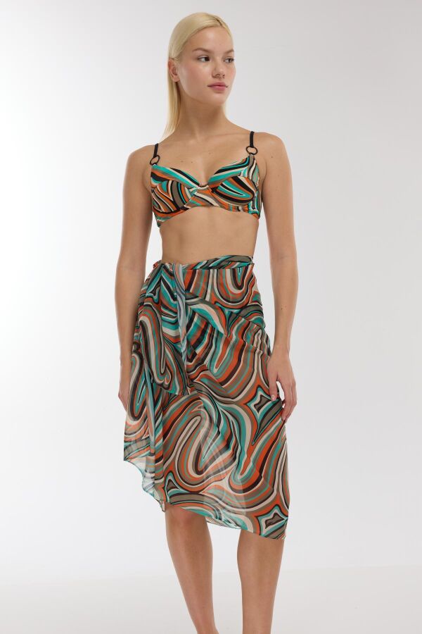 Ayyıldız 4804 Yeşil Desenli Pareo - 1