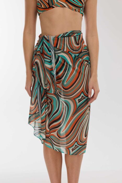 Ayyıldız 4804 Yeşil Desenli Pareo - 3