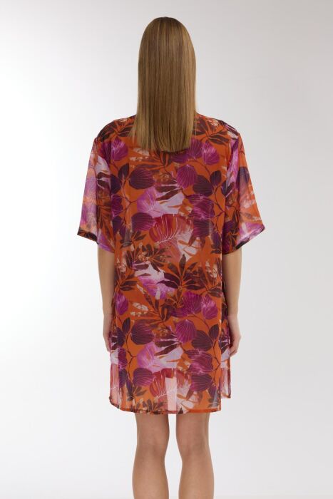 Ayyıldız 4805 Pembe Turuncu Plaj Elbisesi - 3