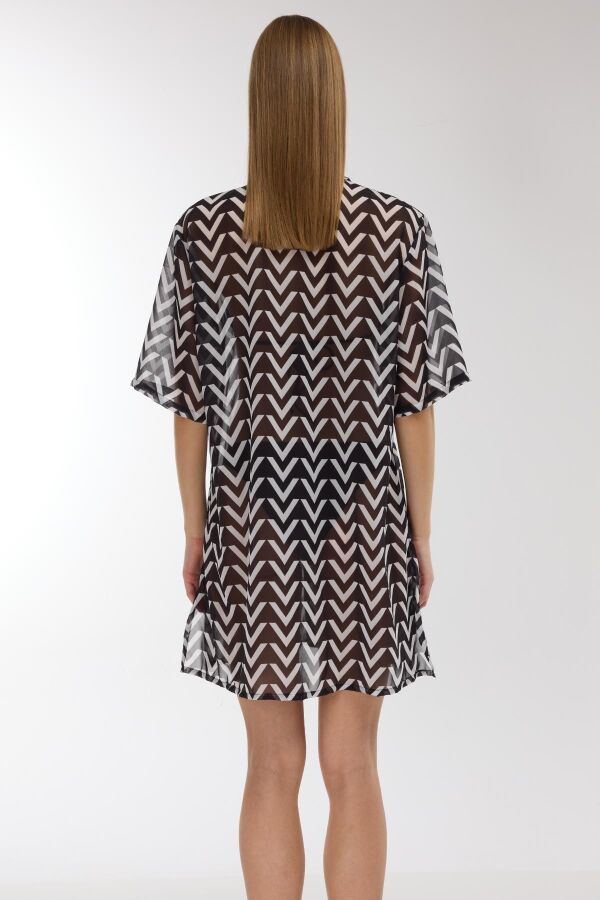 Ayyıldız 4805 Zigzag Desenli Plaj Elbisesi - 3