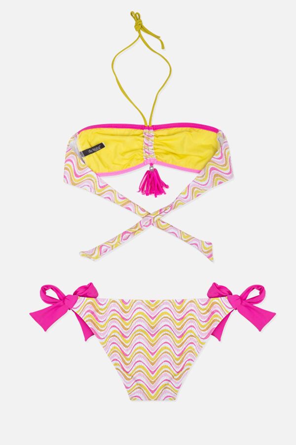 Ayyıldız 4901 Pembe Straplez Kız Çocuk Bikini Takımı - 2