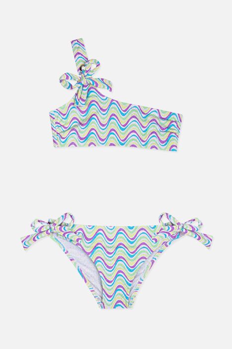 Ayyıldız 4902 Mor Tek Omuz Kız Çocuk Bikini Takımı - 1