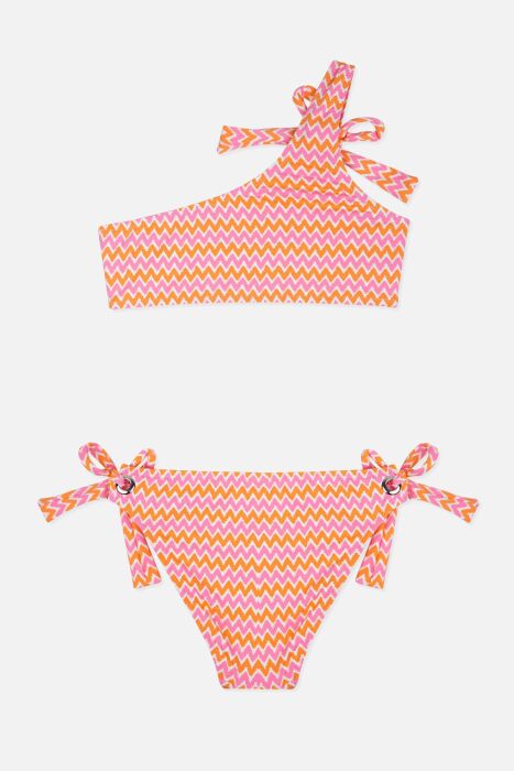 Ayyıldız 4902 Turuncu Tek Omuz Kız Çocuk Bikini Takımı - 2