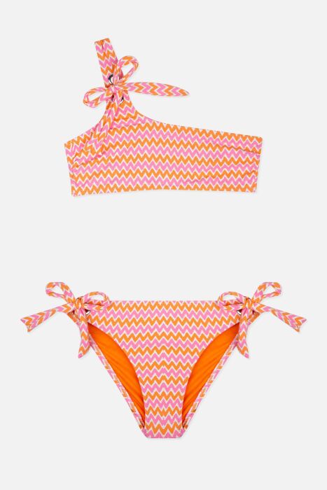 Ayyıldız 4902 Turuncu Tek Omuz Kız Çocuk Bikini Takımı - 1