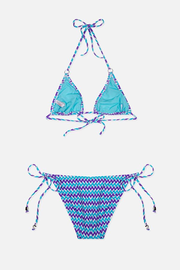 Ayyıldız 4903 Mavi Üçgen Kız Çocuk Bikini Takımı - 2