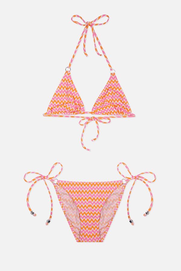 Ayyıldız 4903 Turuncu Üçgen Kız Çocuk Bikini Takımı - 1