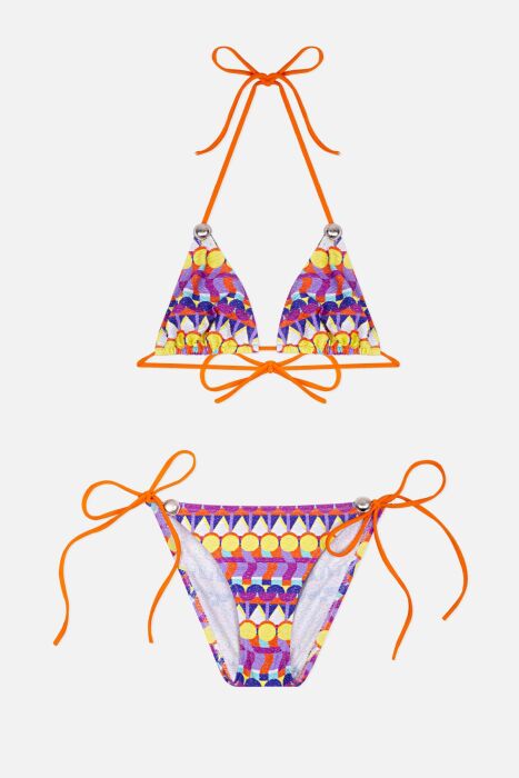 Ayyıldız 4908 Mor Üçgen Kız Çocuk Bikini Takımı - 1