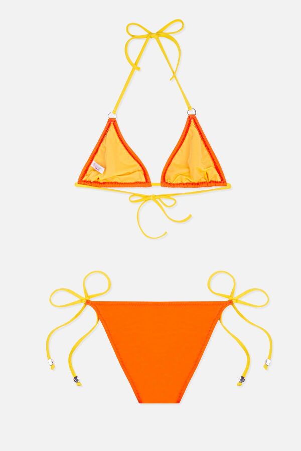Ayyıldız 4909 Turuncu Üçgen Kız Çocuk Bikini Takımı - 2