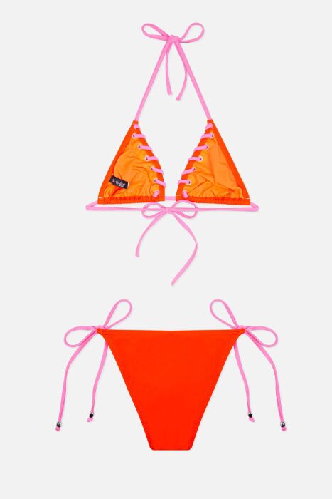 Ayyıldız 4911 Turuncu Üçgen Kız Çocuk Bikini Takımı - 2